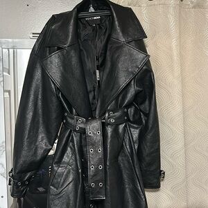 Trench leather coat 
Very stylish & Ajustable
Good support for Warm and comfort.